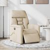 vidaXL Fauteuil inclinable de massage &eacute;lectrique cr&egrave;me tissu