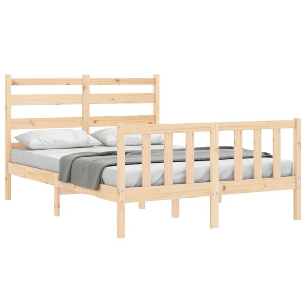 vidaXL Cadre de lit sans matelas 140x190 cm bois de pin massif
