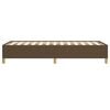 vidaXL Cadre de lit sans matelas marron foncé 100x200 cm tissu