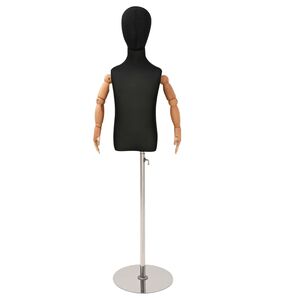 vidaXL Mannequin ajustable de 120-150 cm avec base Unisexe PP Noir