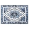 vidaXL Tapis ORIZ Bleu fonc&eacute; 140 x 200 cm 100 % polyester