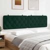 vidaXL Coussin de t&ecirc;te de lit vert fonc&eacute; 200 cm velours