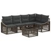 vidaXL Ensemble de canap&eacute; de jardin 6 pc Gris polyrotin