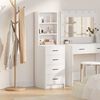 vidaXL Haut Armoire Blanc 40 x 41 x 135 cm Bois d'ing&eacute;nierie