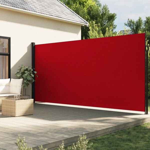 vidaXL Auvent lat&eacute;ral r&eacute;tractable rouge 220x300 cm