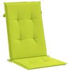 vidaXL Coussins de chaise de jardin &agrave; dossier haut lot de 4 vert vif