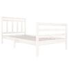 vidaXL Cadre de lit sans matelas blanc bois massif 100x200 cm