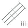 vidaXL Grilles de fen&ecirc;tres 700-1050 mm Acier galvanis&eacute; Argent&eacute;