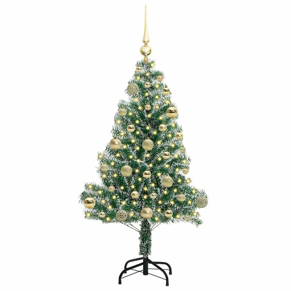vidaXL Arbre de No&euml;l artificiel floconn&eacute; de neige avec lumi&egrave;re LED