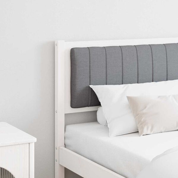 vidaXL Tête de lit capitonnée avec tête de lit Blanc 180 cm Pin massif
