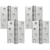 vidaXL Charni&egrave;re 4 pc 100 x 78 x 13 mm Argent&eacute; Acier