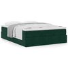 vidaXL Cadre de lit ottoman avec matelas vert fonc&eacute; 140x190 cm velours