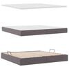 vidaXL Lit avec rangement et matelas Gris 200 x 200 cm Simili cuir