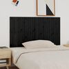 vidaXL T&ecirc;te de lit murale Noir 166x3x90 cm Bois massif de pin