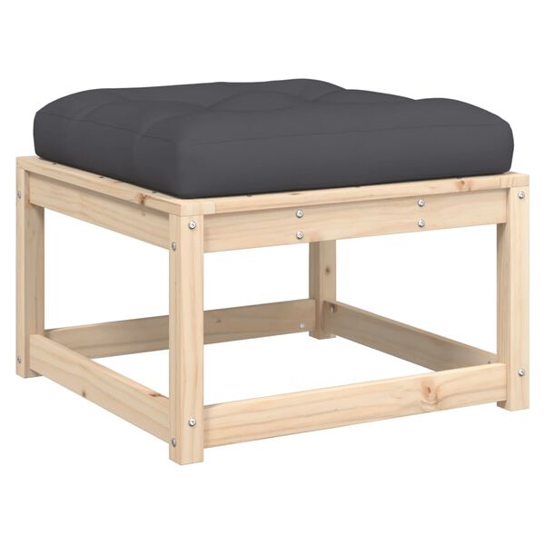 vidaXL Salon de jardin 6 pcs avec coussins bois de pin massif