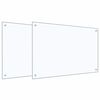 vidaXL Cr&eacute;dence de cuisine 2 pc Transparent 90 x 60 cm verre tremp&eacute;