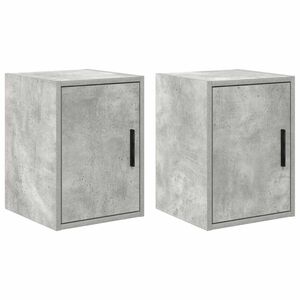 vidaXL Armoires murales de garage 2 pcs gris b&eacute;ton bois d'ing&eacute;nierie
