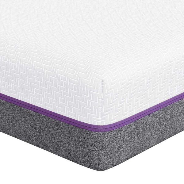 vidaXL Matelas Blanc et Gris 90 x 190 cm Tissu jacquard