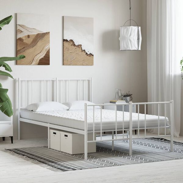 vidaXL Matelas en mousse blanc 140x220 cm 7 zones dureté 20 ILD