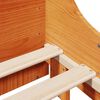 vidaXL Lit bibliothèque sans matelas cire marron 120x190cm bois massif