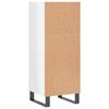 vidaXL Buffet blanc brillant 34,5x32,5x90 cm bois d'ing&eacute;nierie