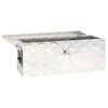 vidaXL Bo&icirc;te de rangement Argent&eacute; 60x23,5x23 cm Aluminium
