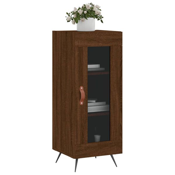 vidaXL Buffet Ch&ecirc;ne marron 34,5x34x90 cm Bois d'ing&eacute;nierie