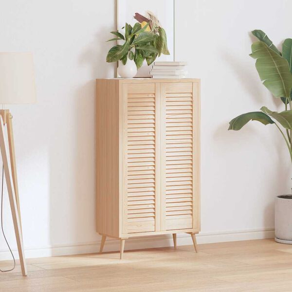 vidaXL Portes d'armoire &agrave; persiennes 2 pcs 99x29,5 cm pin massif