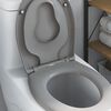vidaXL Si&egrave;ge de toilette Gris 44,5 x 37,3 x 4,3 cm Duroplast