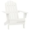 vidaXL Chaise de jardin Adirondack avec pouf et table Sapin Blanc