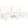 vidaXL Canapés centraux avec coussins 2 pcs blanc bois de pin massif