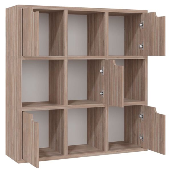 vidaXL Biblioth&egrave;que Ch&ecirc;ne Sonoma gris 88,5x27,5x88cm Bois d'ing&eacute;nierie