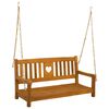 vidaXL Banc balan&ccedil;oire de jardin 2 -Seater 110 x 56 x 58 cm Naturel