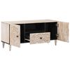 vidaXL Meuble TV Blanc 105 x 33,5 x 46 cm Bois de mangue massif
