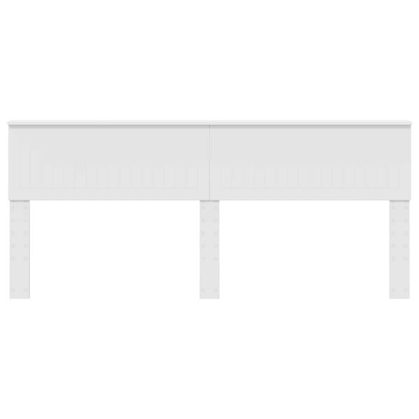 vidaXL T&ecirc;te de lit Blanc Brillant 200 cm Bois d'ing&eacute;nierie