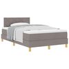 vidaXL Lit &agrave; ressorts avec coussin Taupe 120 x 200 cm tissu