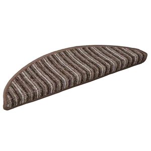 vidaXL Tapis d'escalier auto-adh&eacute;sifs 15 pcs Marron 56 x 17 x 3 cm