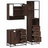 vidaXL Ensemble de meubles de salle de bain 3 pcs Ch&ecirc;ne marron