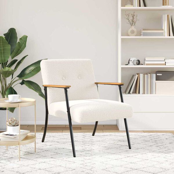 vidaXL fauteuil Cr&egrave;me 59 x 75 x 78 cm