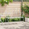vidaXL Banc de jardin Blanc 104 x 54 x 93cm Acier