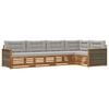 vidaXL Ensemble de canap&eacute;s d'ext&eacute;rieur 5 pc Naturel et gris clair