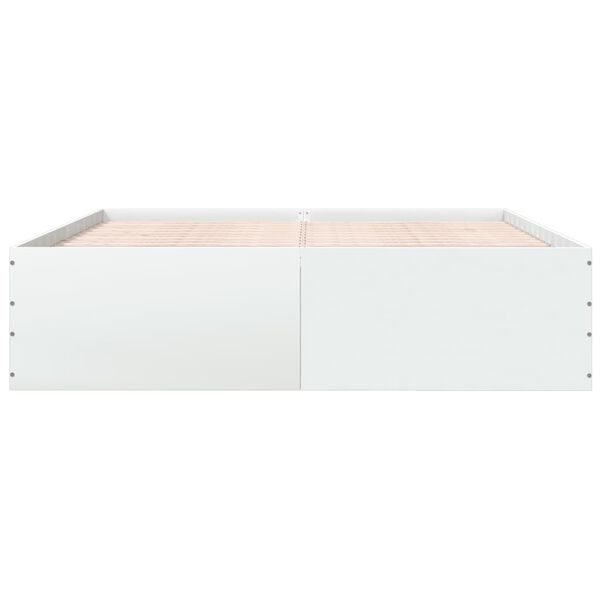 vidaXL Cadre de lit sans matelas blanc 180x200 cm