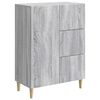vidaXL Buffet Sonoma gris 66 x 34,5 x 90 cm Bois d'ing&eacute;nierie