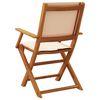 vidaXL Chaises de jardin pliantes lot de 6 beige tissu et bois massif