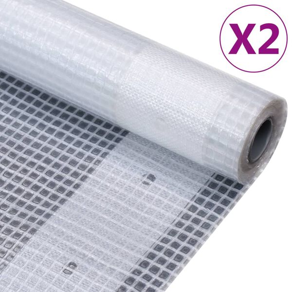 vidaXL B&acirc;ches Leno 2 pcs 260 g/m&sup2; 2x2 m Blanc