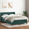 vidaXL Sommier &agrave; lattes de lit et matelas vert fonc&eacute; 140x220cm velours