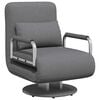 vidaXL Fauteuil pivotant et canap&eacute;-lit gris fonc&eacute; tissu
