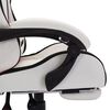 vidaXL Fauteuil de jeux vid&eacute;o avec LED RVB Noir et blanc Similicuir