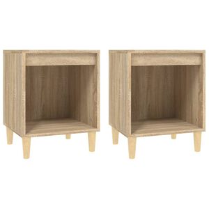 vidaXL Tables de chevet 2 pcs Ch&ecirc;ne sonoma 40x35x50 cm