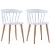 vidaXL Chaises &agrave; manger lot de 2 blanc plastique